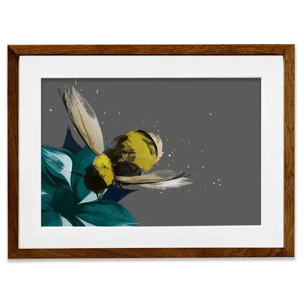Bee On A Flower Framed Art Print Bee On A Flower Framed Art Print wall art product Aimee Linzi