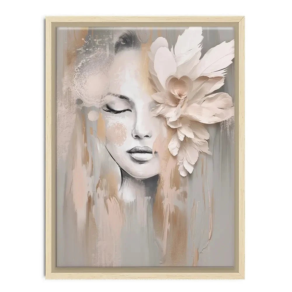 Beige Petals Canvas Print Beige Petals Canvas Print wall art product Isabella Karolewicz
