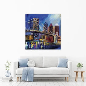 Benjamin Franklin Bridge Canvas Print Benjamin Franklin Bridge Canvas Print wall art product Ekaterina Ermilkina