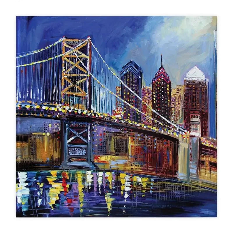 Benjamin Franklin Bridge Canvas Print Benjamin Franklin Bridge Canvas Print wall art product Ekaterina Ermilkina
