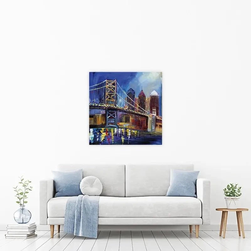 Benjamin Franklin Bridge Canvas Print Benjamin Franklin Bridge Canvas Print wall art product Ekaterina Ermilkina