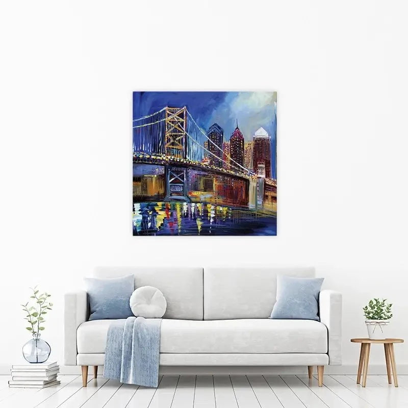 Benjamin Franklin Bridge Canvas Print Benjamin Franklin Bridge Canvas Print wall art product Ekaterina Ermilkina