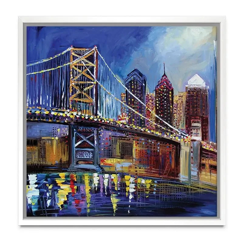 Benjamin Franklin Bridge Canvas Print Benjamin Franklin Bridge Canvas Print wall art product Ekaterina Ermilkina
