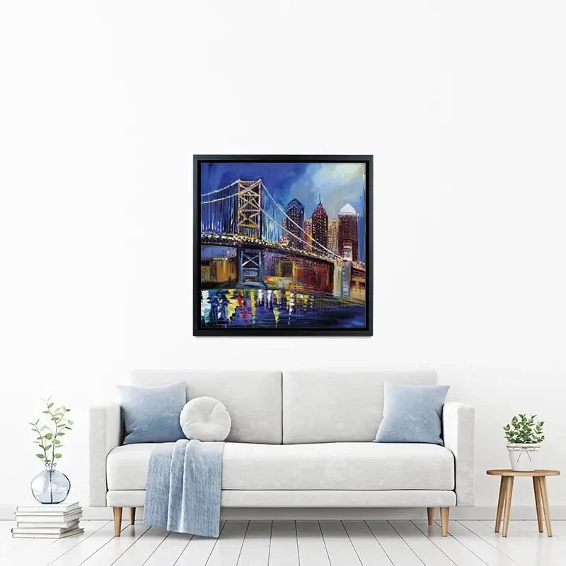 Benjamin Franklin Bridge Canvas Print Benjamin Franklin Bridge Canvas Print wall art product Ekaterina Ermilkina