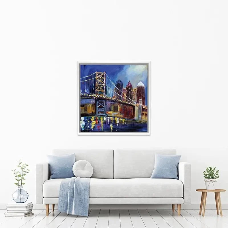 Benjamin Franklin Bridge Canvas Print Benjamin Franklin Bridge Canvas Print wall art product Ekaterina Ermilkina