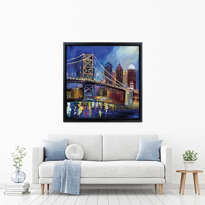 Benjamin Franklin Bridge Canvas Print Benjamin Franklin Bridge Canvas Print wall art product Ekaterina Ermilkina