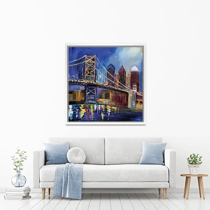 Benjamin Franklin Bridge Canvas Print Benjamin Franklin Bridge Canvas Print wall art product Ekaterina Ermilkina