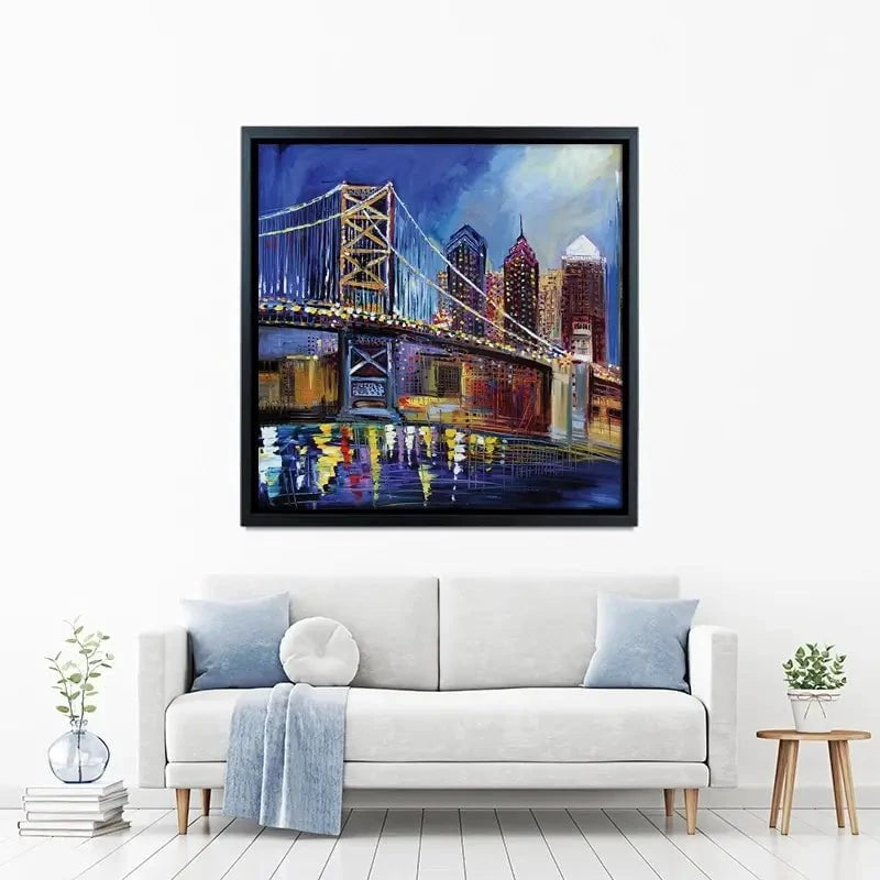 Benjamin Franklin Bridge Canvas Print Benjamin Franklin Bridge Canvas Print wall art product Ekaterina Ermilkina