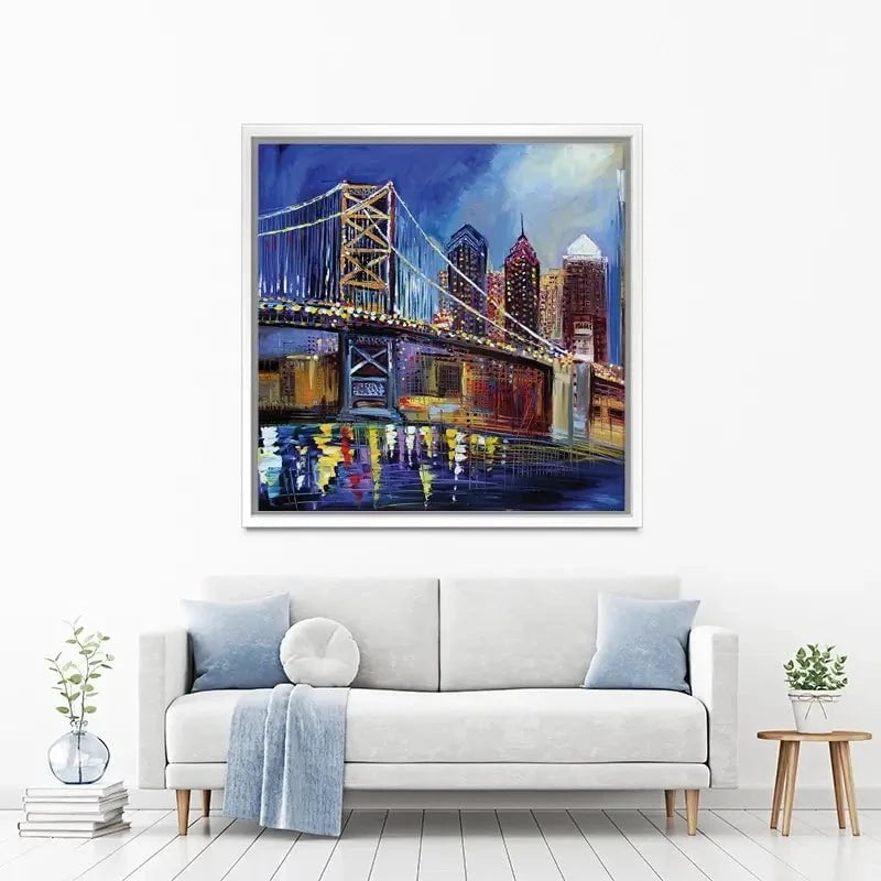 Benjamin Franklin Bridge Canvas Print Benjamin Franklin Bridge Canvas Print wall art product Ekaterina Ermilkina