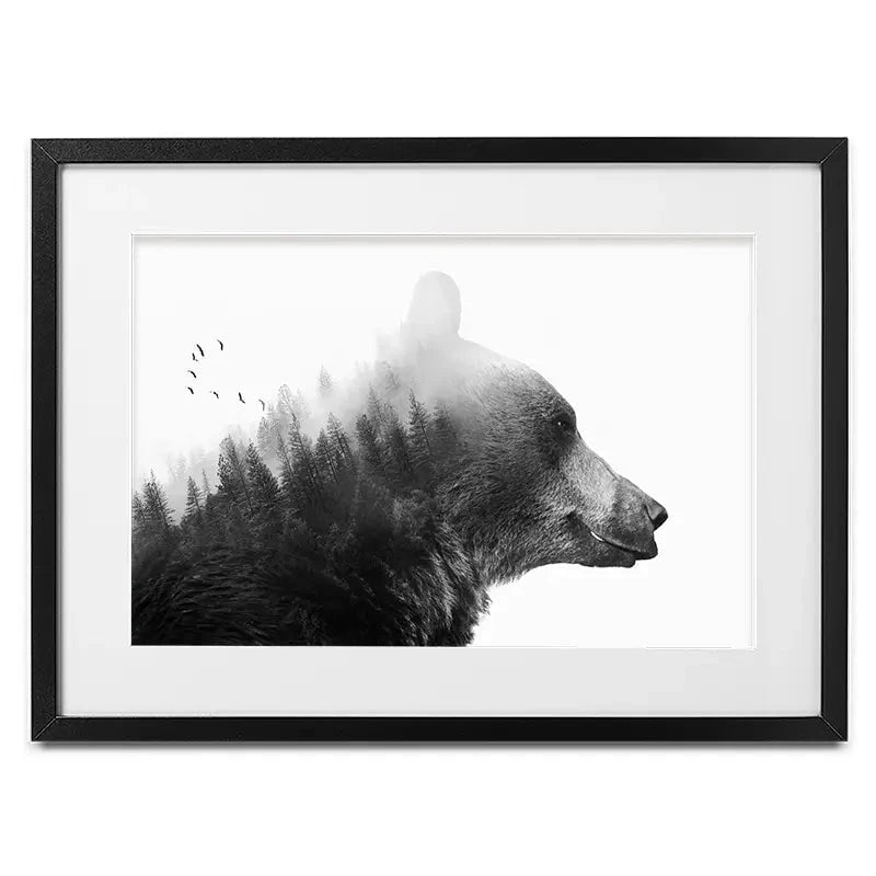 Big Bear Framed Art Print Big Bear Framed Art Print wall art product Emanuela Carratoni - Independent