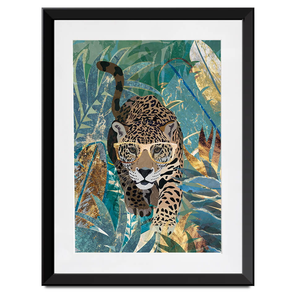 Big Cat Creeping Framed Art Print Big Cat Creeping Framed Art Print wall art product Sarah Manovski