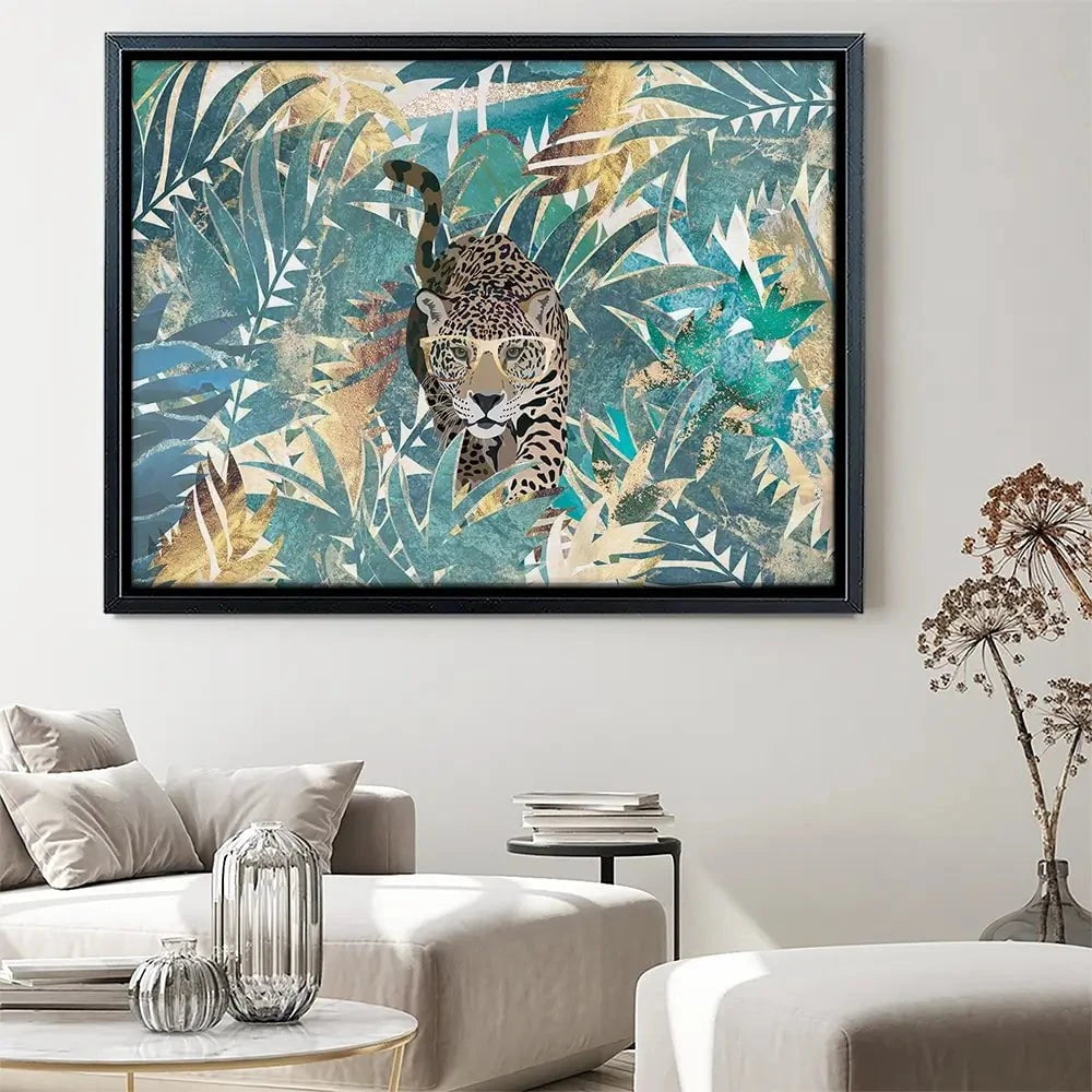 Big Cat Creeping Landscape Canvas Print Big Cat Creeping Landscape Canvas Print wall art product Sarah Manovski