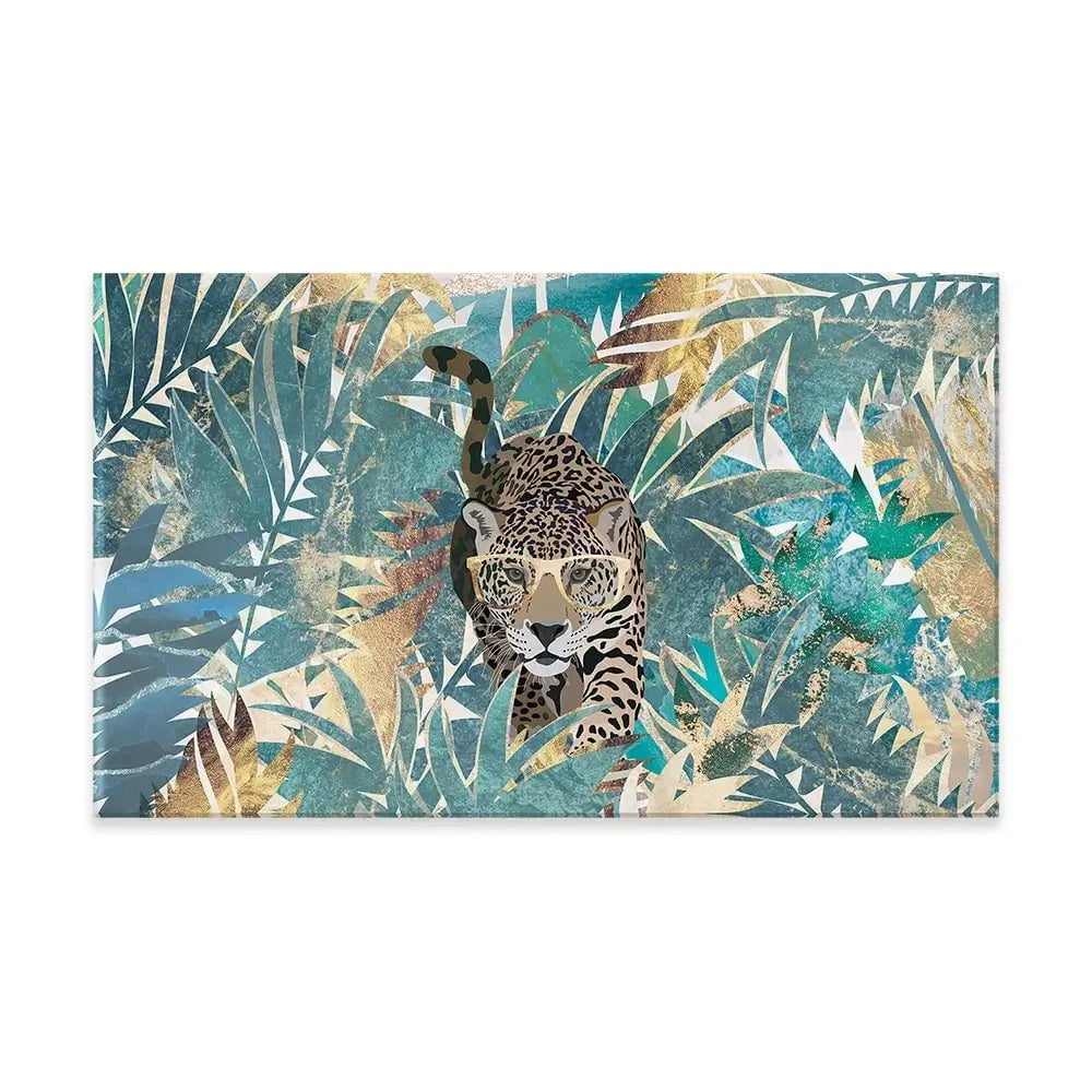 Big Cat Creeping Landscape Canvas Print Big Cat Creeping Landscape Canvas Print wall art product Sarah Manovski