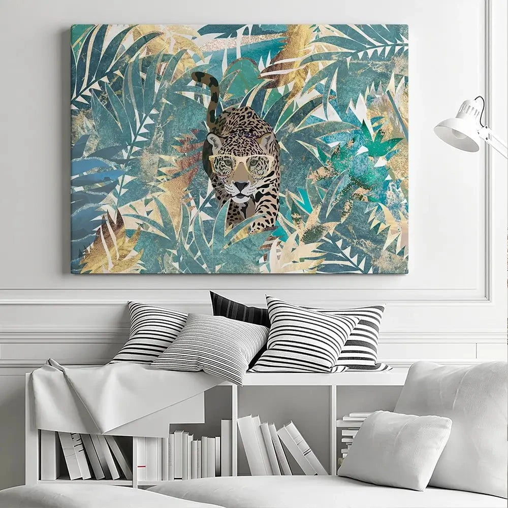 Big Cat Creeping Landscape Canvas Print Big Cat Creeping Landscape Canvas Print wall art product Sarah Manovski