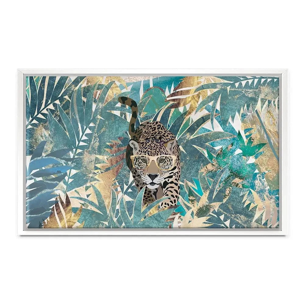 Big Cat Creeping Landscape Canvas Print Big Cat Creeping Landscape Canvas Print wall art product Sarah Manovski
