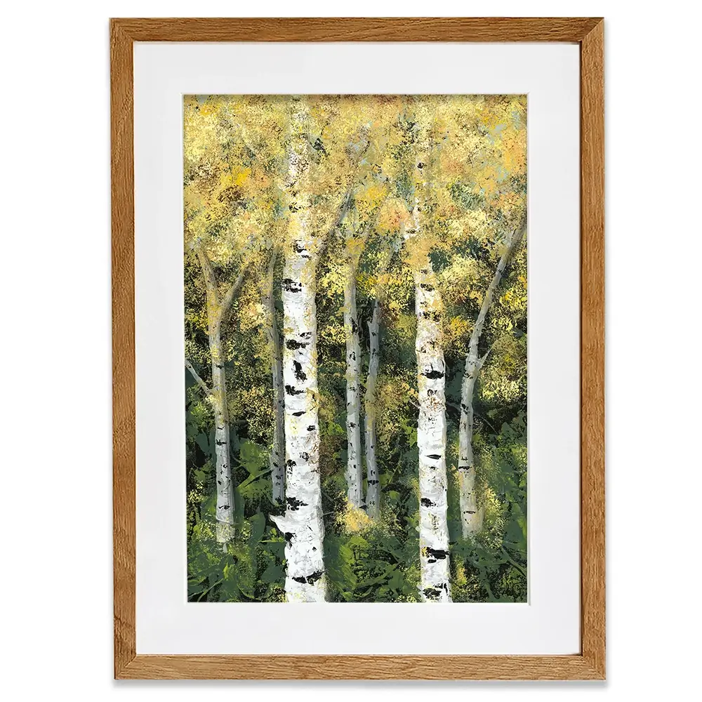 Birch Treeline Framed Art Print Birch Treeline Framed Art Print wall art product Jade Reynolds