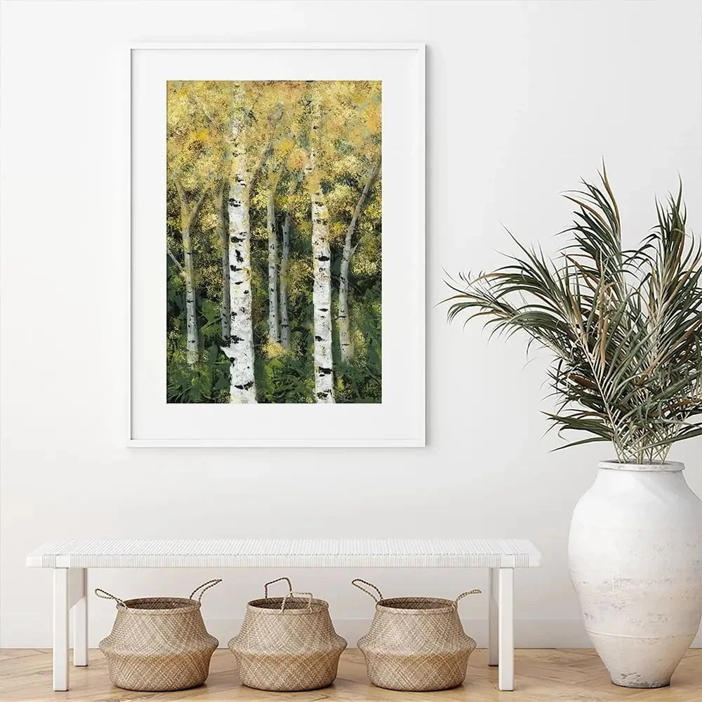 Birch Treeline Framed Art Print Birch Treeline Framed Art Print wall art product Jade Reynolds