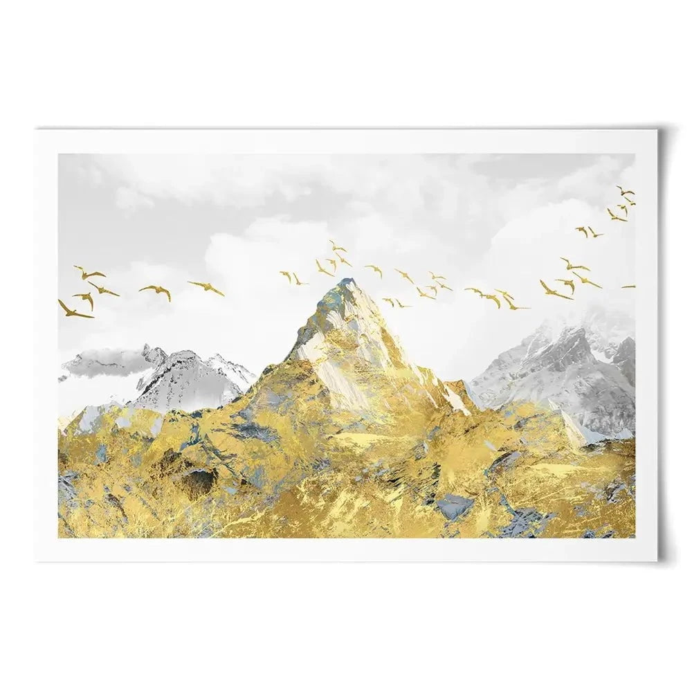 Birds And Peaks Art Print Birds And Peaks Art Print wall art product jesseyy / Shutterstock