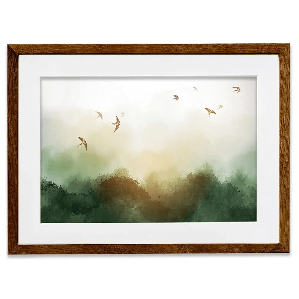Birds Flying High Framed Art Print Birds Flying High Framed Art Print wall art product Elina Li / Shutterstock