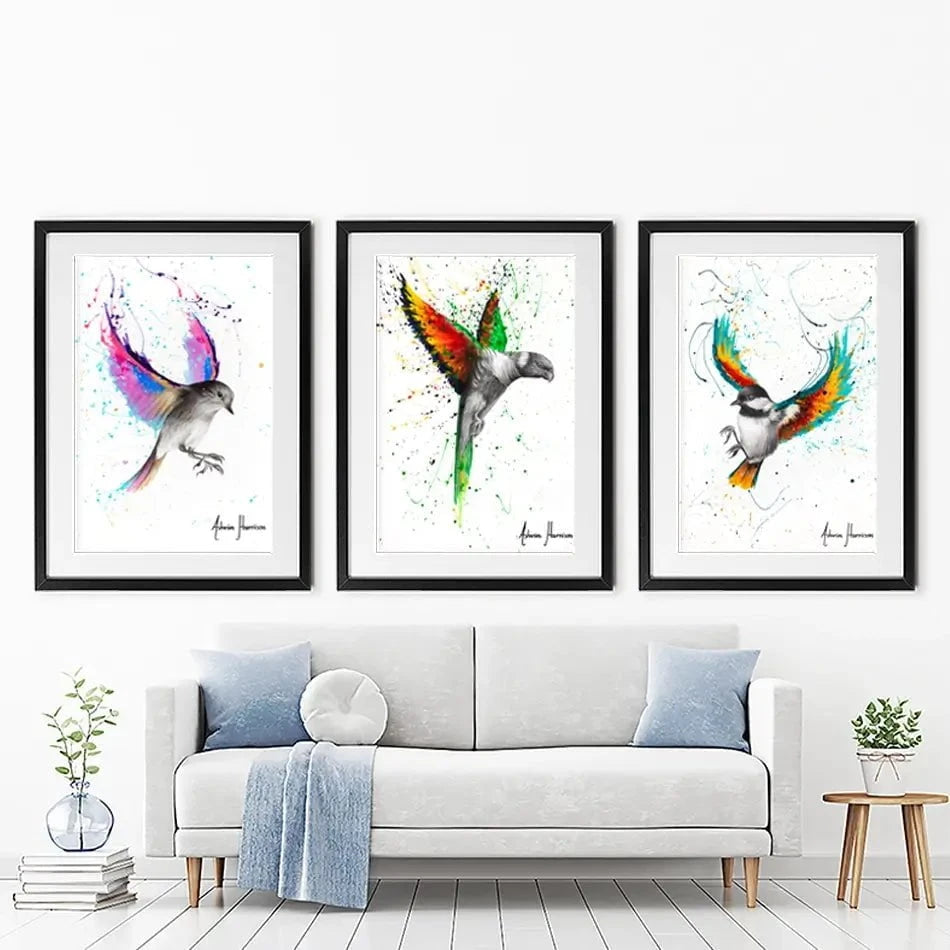 Birds Framed Art Print Trio Birds Framed Art Print Trio wall art product Ashvin Harrison