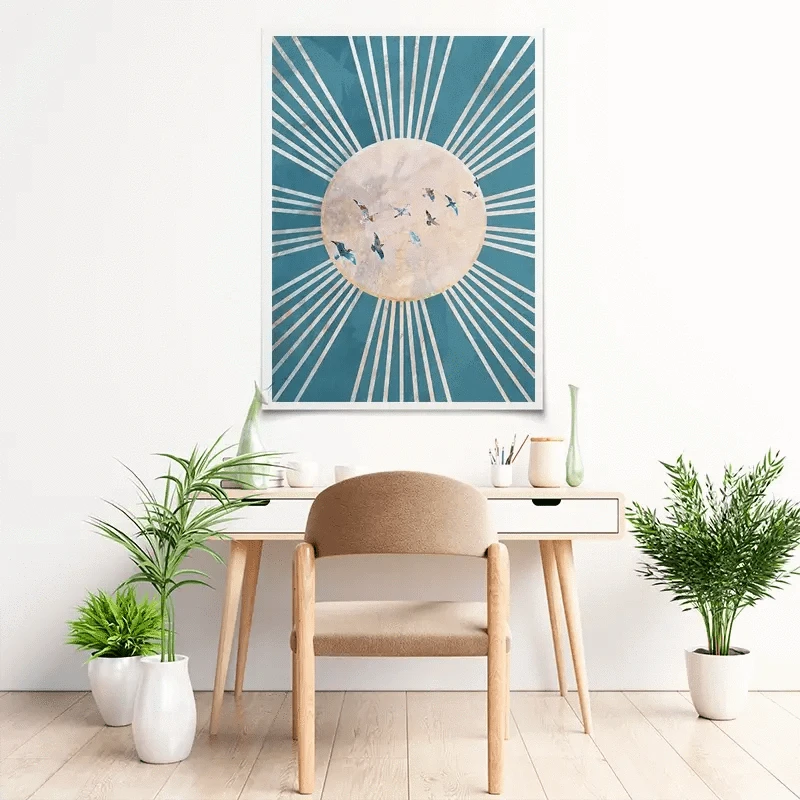 Birds Sun Boho Art Print Birds Sun Boho Art Print wall art product Sarah Manovski