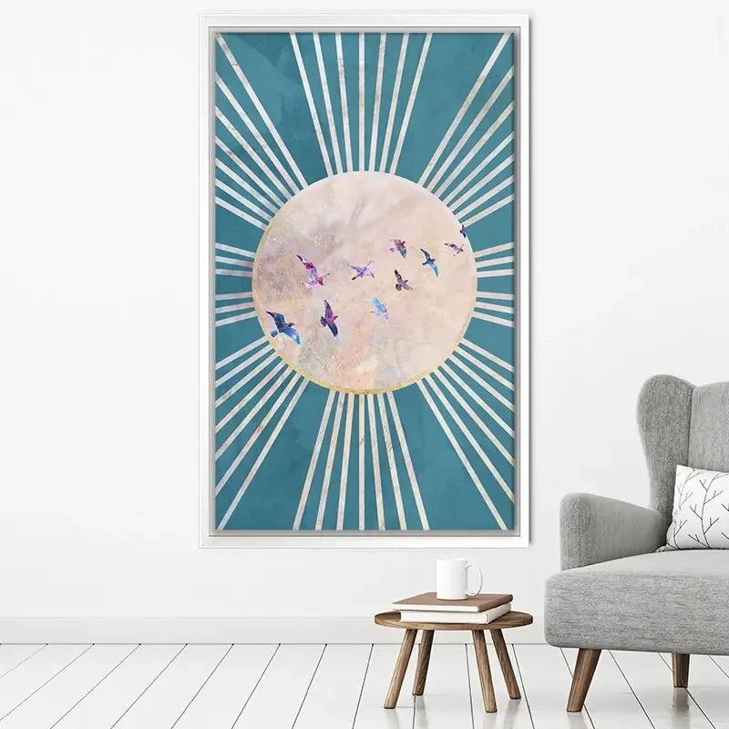 Birds Sun Boho Canvas Print Birds Sun Boho Canvas Print wall art product Sarah Manovski