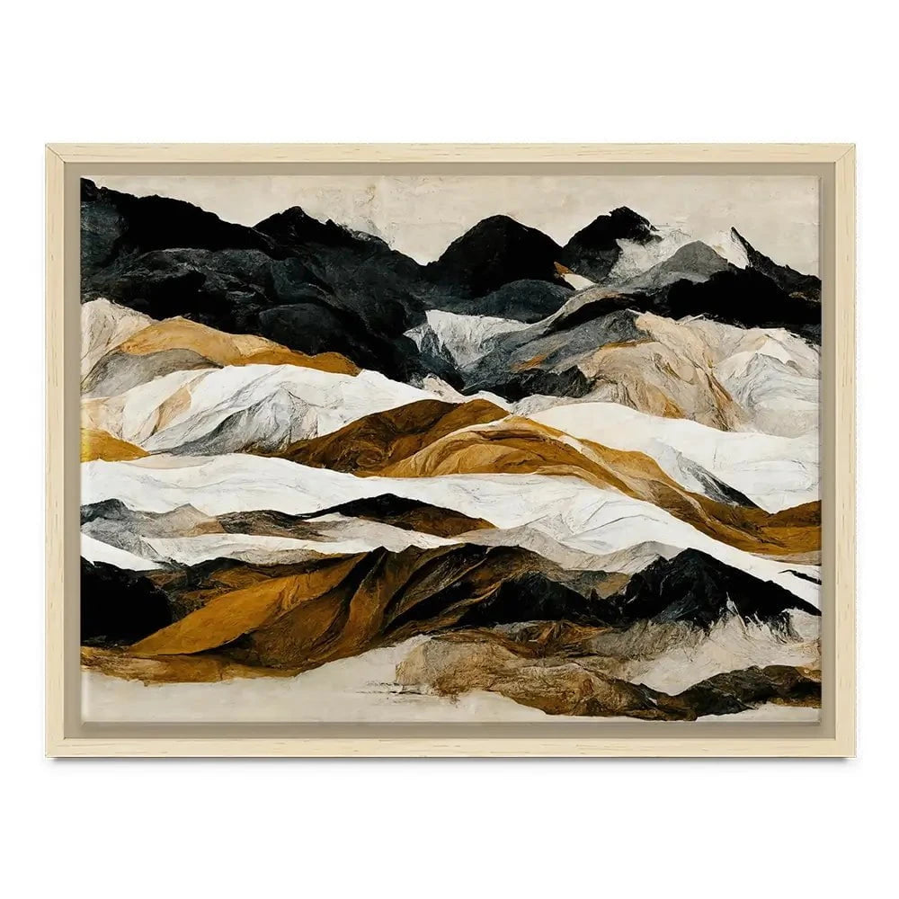 Black And Ochre Mountains Canvas Print Black And Ochre Mountains Canvas Print wall art product Treechild