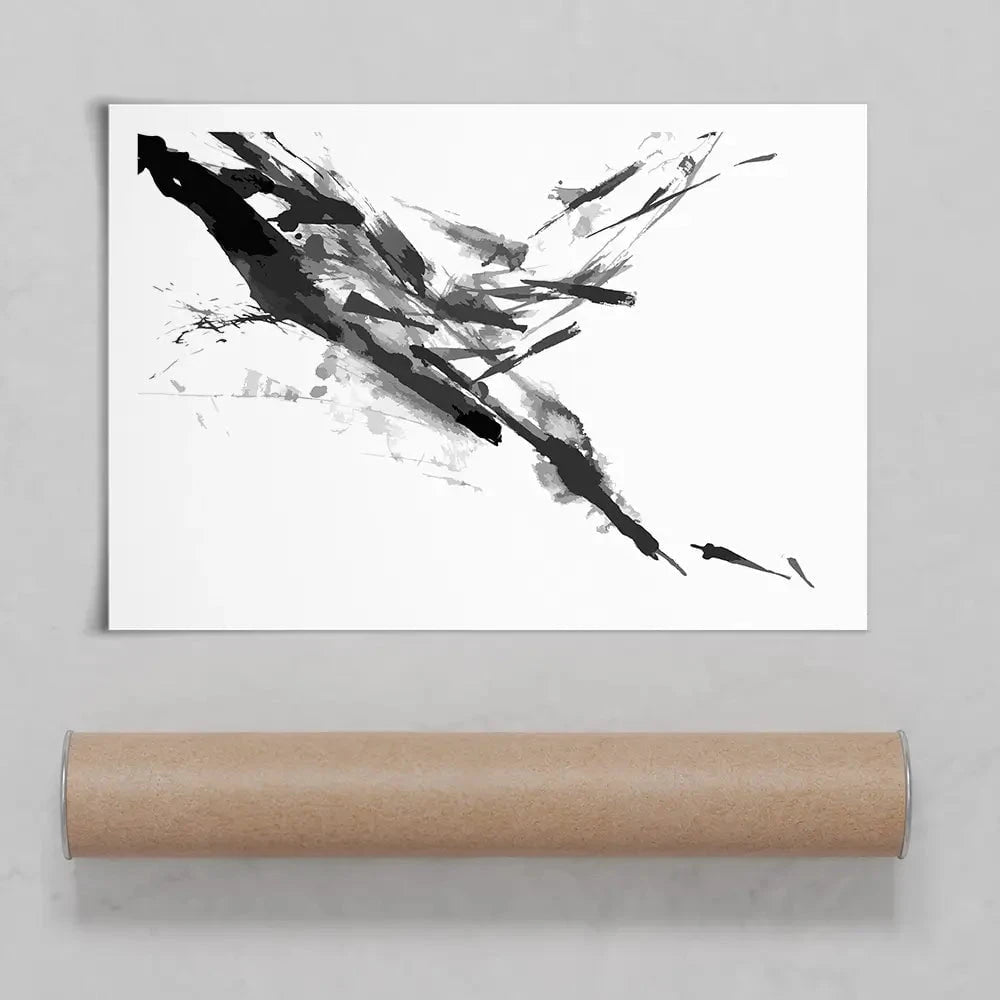 Black And White Abstract Art Print Black And White Abstract Art Print wall art product shooarts / Shutterstock