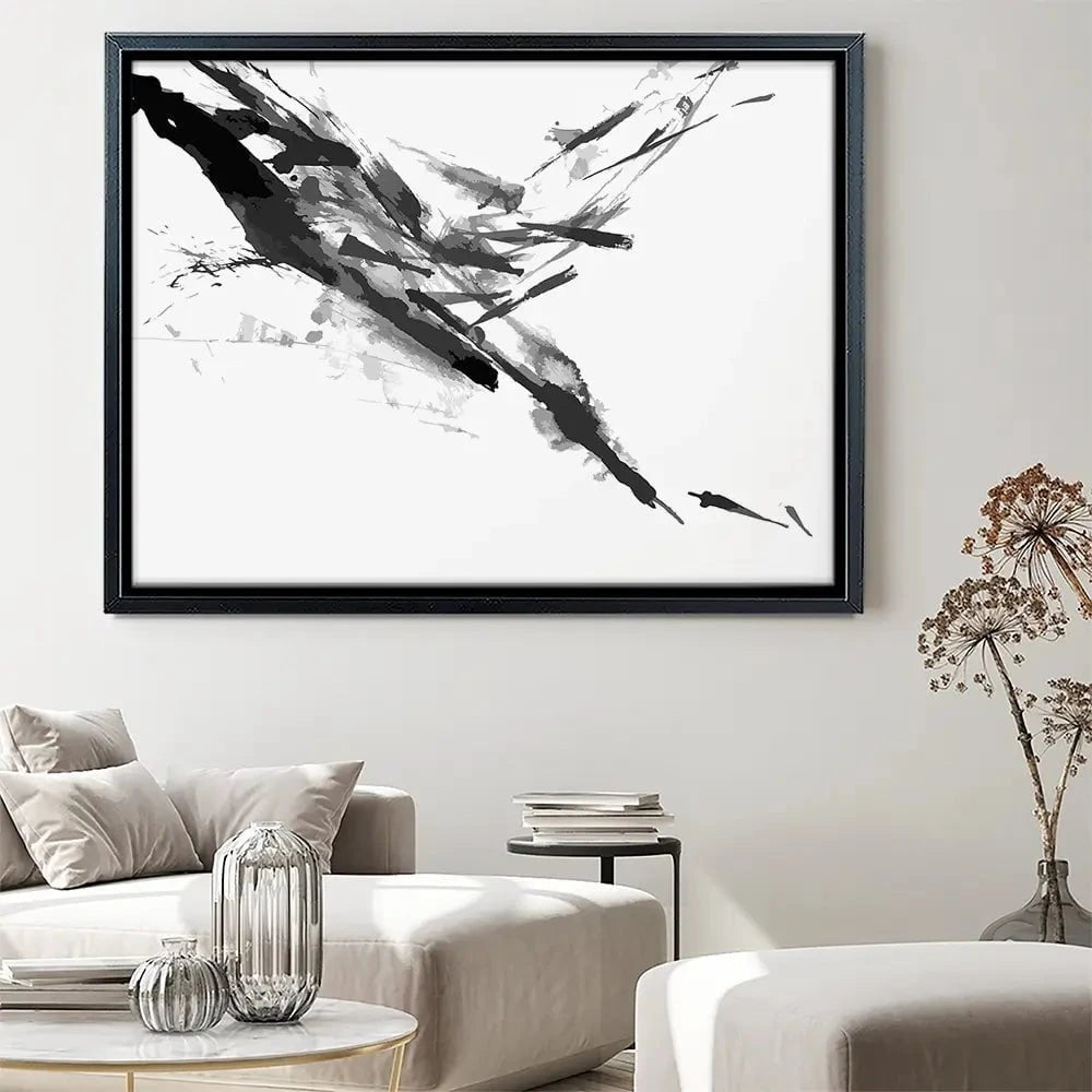 Black And White Abstract Canvas Print Black And White Abstract Canvas Print wall art product shooarts / Shutterstock