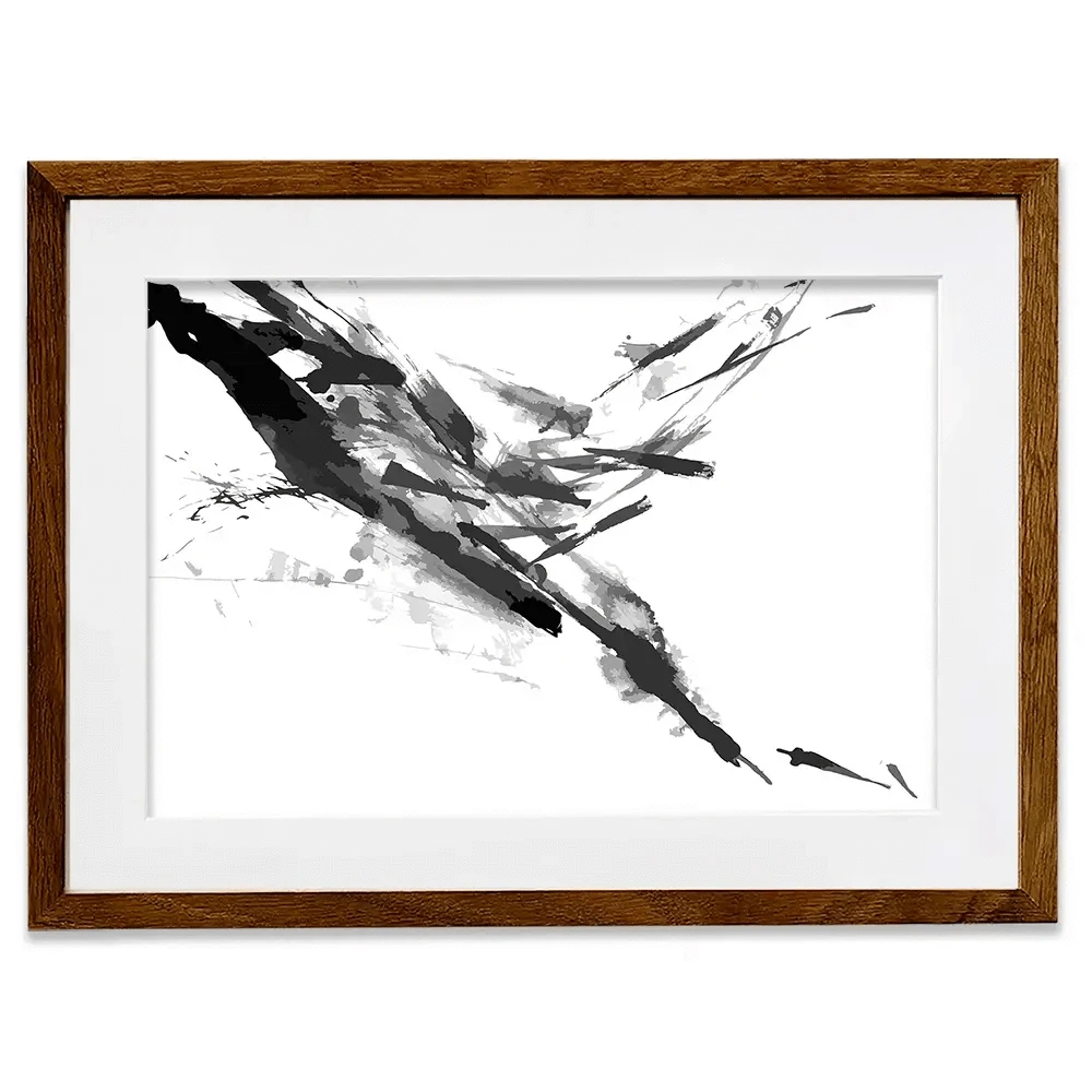 Black And White Abstract Framed Art Print Black And White Abstract Framed Art Print wall art product shooarts / Shutterstock