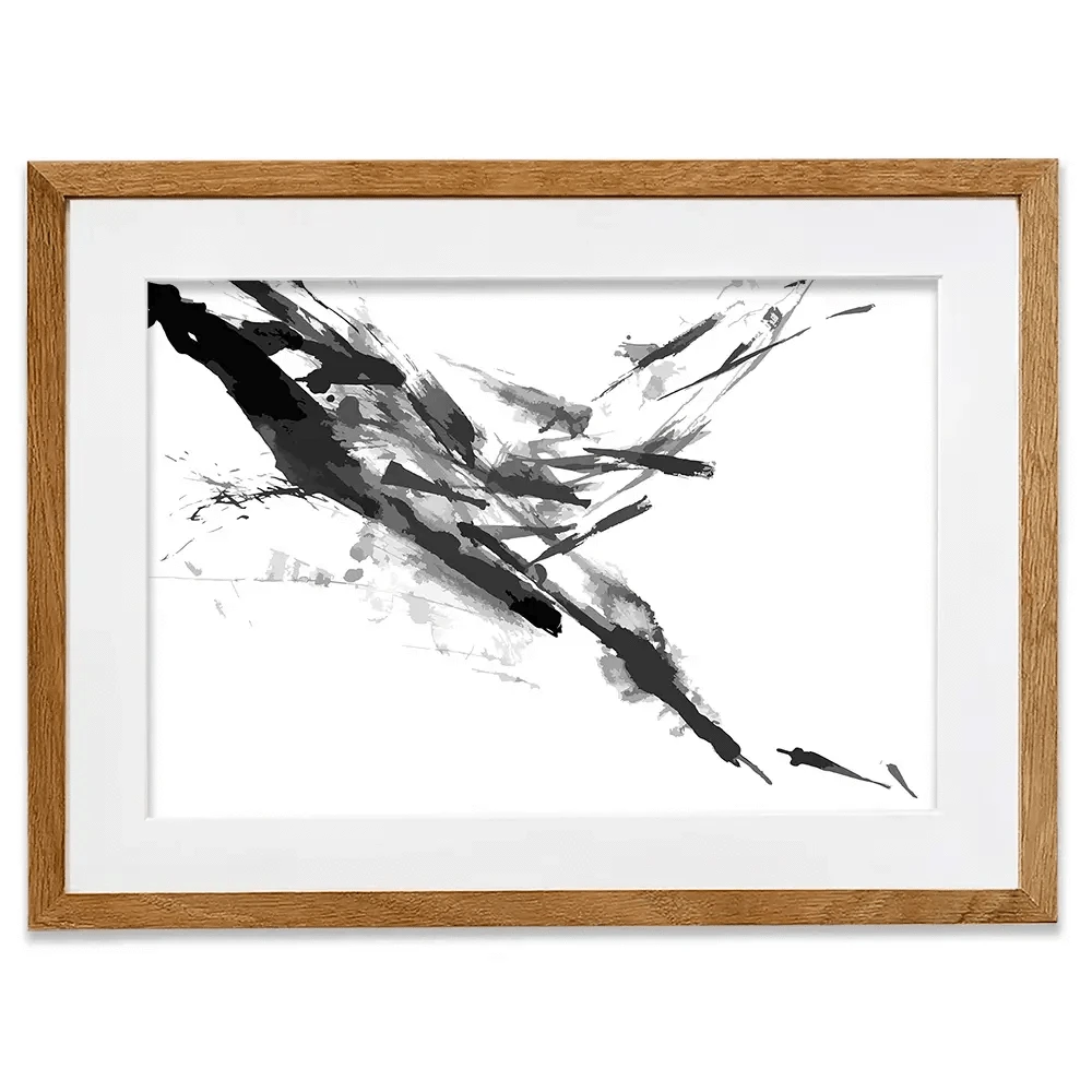 Black And White Abstract Framed Art Print Black And White Abstract Framed Art Print wall art product shooarts / Shutterstock