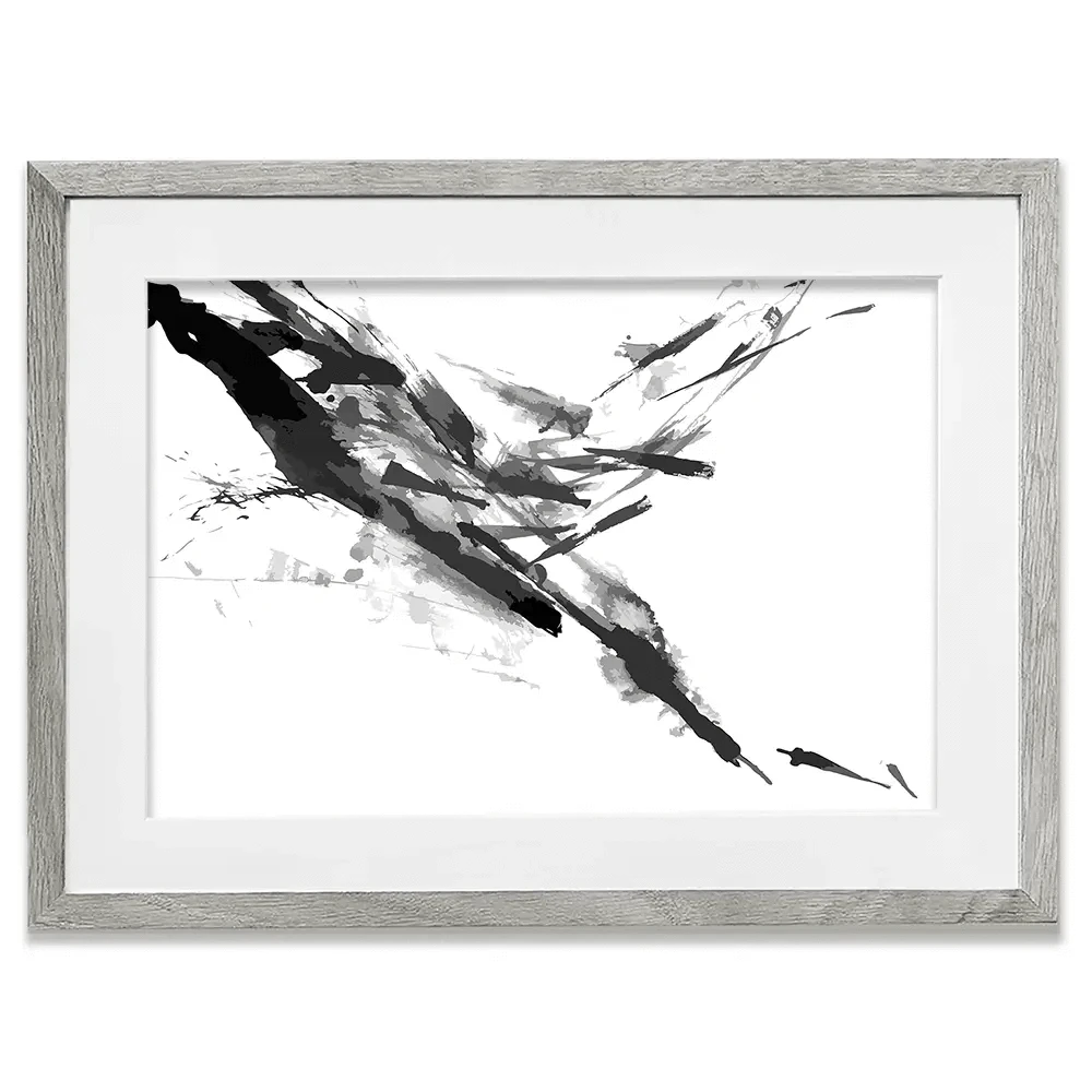 Black And White Abstract Framed Art Print Black And White Abstract Framed Art Print wall art product shooarts / Shutterstock