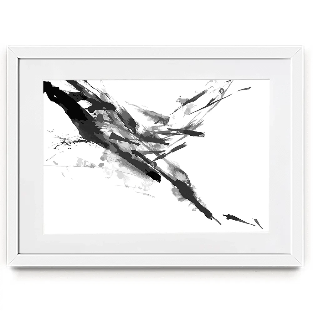 Black And White Abstract Framed Art Print Black And White Abstract Framed Art Print wall art product shooarts / Shutterstock