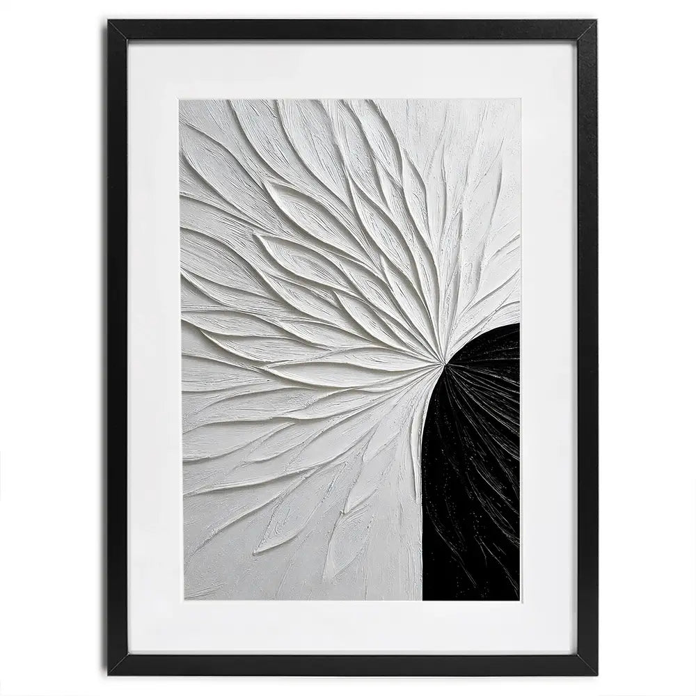 Black And White Floral Framed Art Print Black And White Floral Framed Art Print wall art product LSR Design Studio - Independent