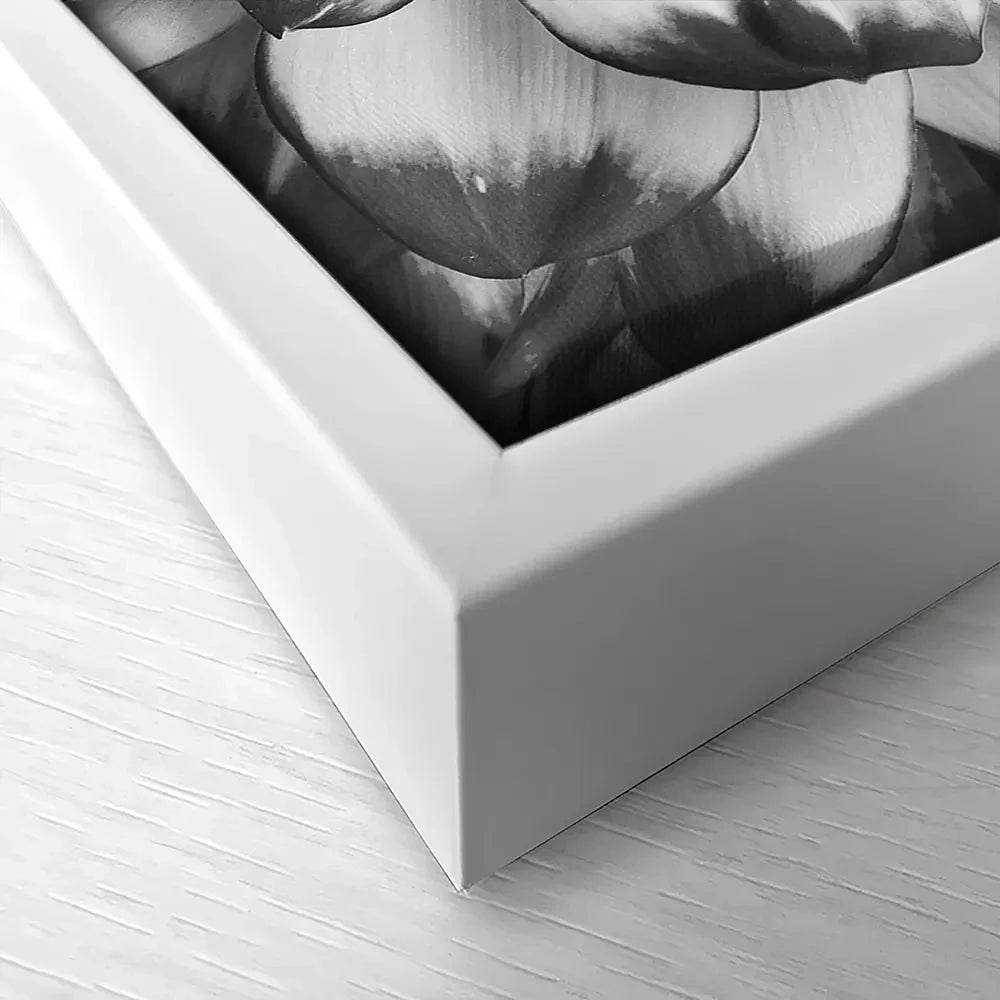 Black And White Flower Canvas Print Black And White Flower Canvas Print wall art product Annmarie Young / Shutterstock
