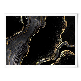 Black Marble Art Print wall art product / Shutterstock