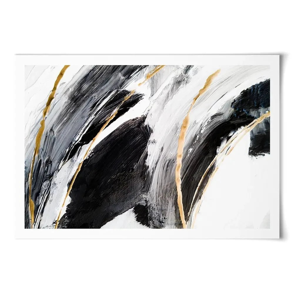 Black White And Grey Art Print Black White And Grey Art Print wall art product Adelina ART / Shutterstock