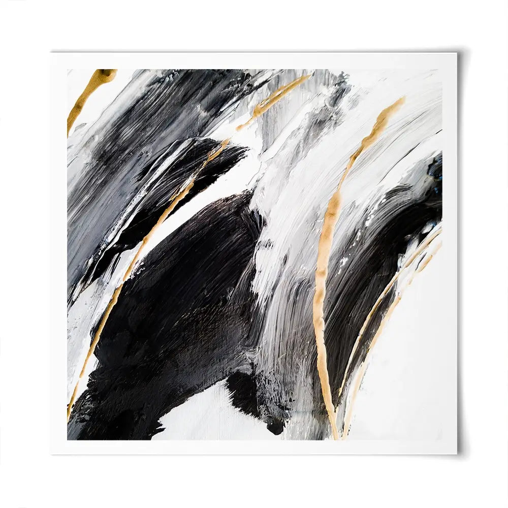 Black White And Grey Square Art Print Black White And Grey Square Art Print wall art product Adelina ART / Shutterstock