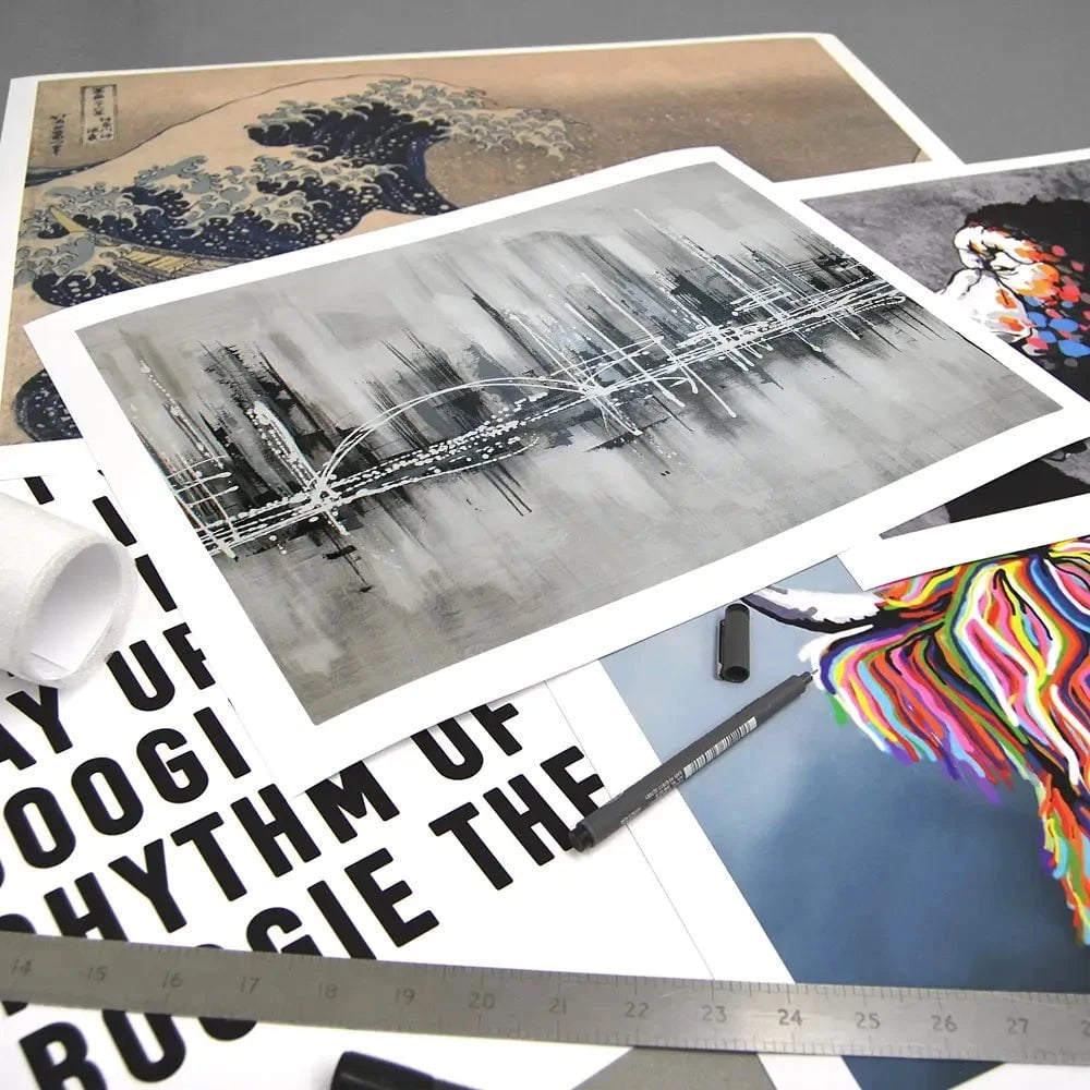 Black White City Art Print Black White City Art Print wall art product Maria Moretti