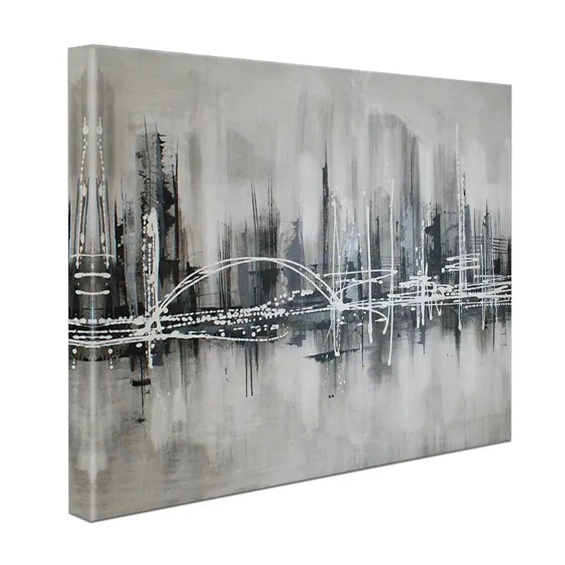 Black White City Canvas Print Black White City Canvas Print wall art product Maria Moretti