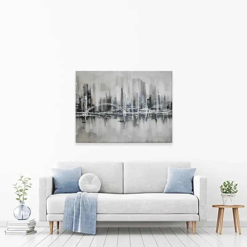 Black White City Canvas Print Black White City Canvas Print wall art product Maria Moretti