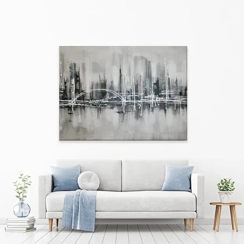 Black White City Canvas Print Black White City Canvas Print wall art product Maria Moretti