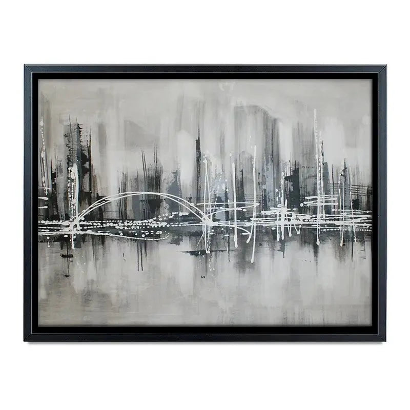 Black White City Canvas Print Black White City Canvas Print wall art product Maria Moretti