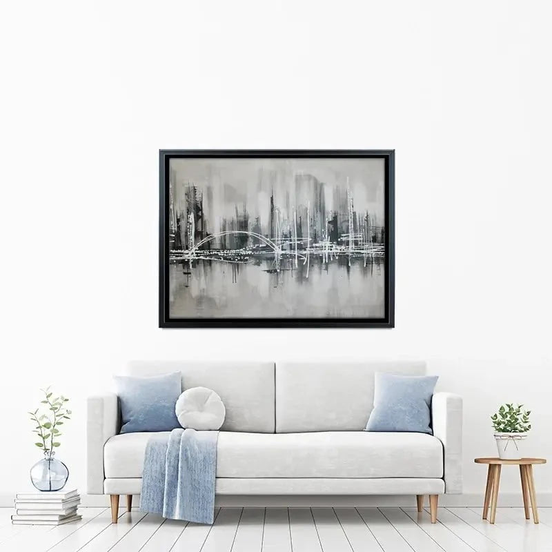 Black White City Canvas Print Black White City Canvas Print wall art product Maria Moretti