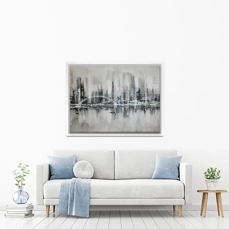 Black White City Canvas Print Black White City Canvas Print wall art product Maria Moretti