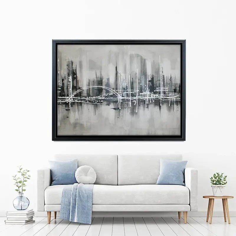 Black White City Canvas Print Black White City Canvas Print wall art product Maria Moretti