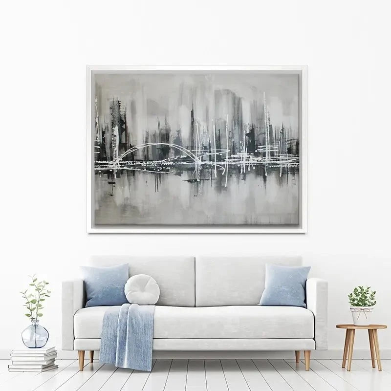 Black White City Canvas Print Black White City Canvas Print wall art product Maria Moretti