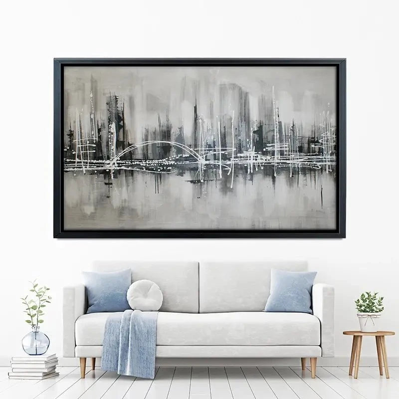 Black White City Canvas Print Black White City Canvas Print wall art product Maria Moretti