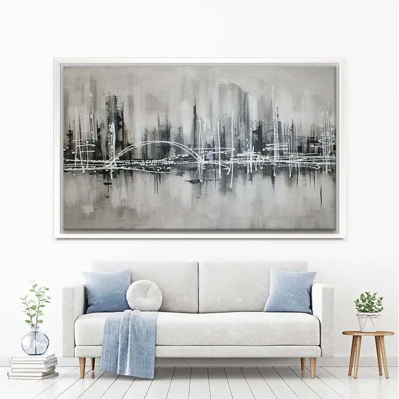 Black White City Canvas Print Black White City Canvas Print wall art product Maria Moretti