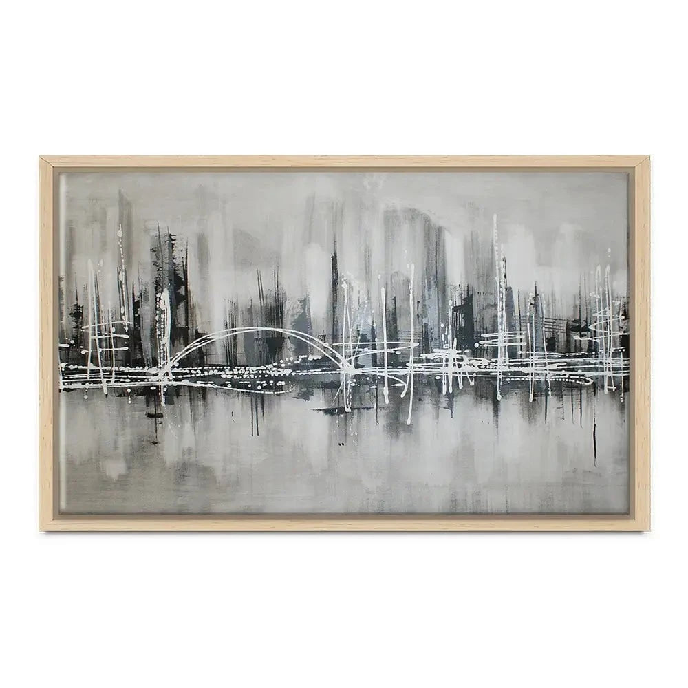 Black White City Canvas Print Black White City Canvas Print wall art product Maria Moretti